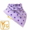 Poka Dots- Funky Giraffe Bandana Bibs - Funky Giraffe Purple Poka Dot Bandana Bib