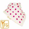 Poka Dots- Funky Giraffe Bandana Bibs - Funky Giraffe White Poka Dot Bandana Bib