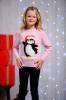 Kids Eyelash Yarn Penguin Christmas Jumper
