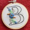 Personalised Bespoke Handmade Initial Embroidered Hoops - Personalised Bespoke Handmade Initial  Embroidered hoops