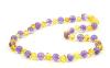 Amber  Necklace for child  (33 cm) - Amber Jewellery - Hand-Made from Certified Baltic Amber and Amethyst