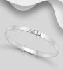 Baby Silver Claddagh Bangle - Children's Silver Claddagh Bangle