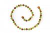 Amber and Green Peridot Necklace for Adult  (60 cm)  Hand-Made from Certified Baltic Amber, - Amber and Peridot Necklace for child  (60 cm) - Amber Jewellery - Hand-Made from Certified Baltic Amber,