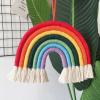 Hand Woven Colorful Macrame Rainbow Tapestry - Hand Woven Colorful Macrame  Rainbow Tapestry