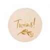 Twins Milestone engraved wooden Disc