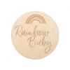 Rainbow Baby engraved wooden Disc - Rainbow Baby engraved wooden Disc 1632063613699