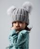 Infant Double Pom Pom Winter Knitted Warm Thick Beanie Cap
