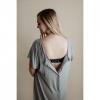 Grey Maternity Mommy Labor and Delivery/ Nursing Gown