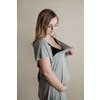 Grey Maternity Mommy Labor and Delivery/ Nursing Gown