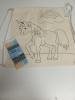 Colour your own Unicorn Pull string bag including Textile Markers