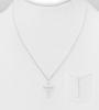 Sterling Silver Ball Cross Necklace with adjustable length