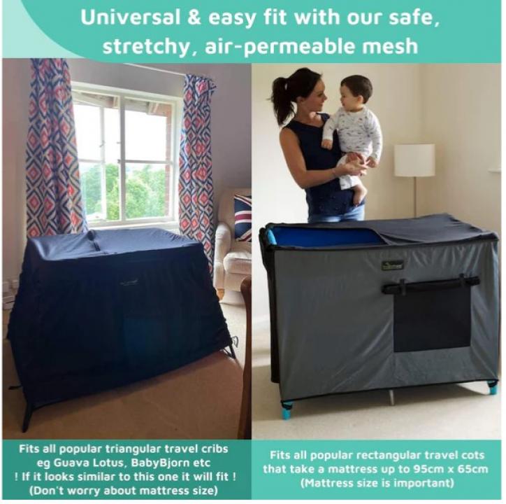 SnoozeShade for Travel Cots Travel cot blackout canopy Airpermeable