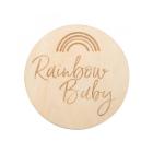 Rainbow Baby engraved wooden Disc