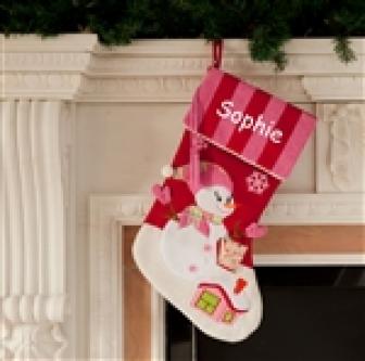 Pink Luxury Personalised Christmas Stocking