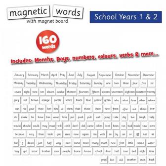 National Literacy Strategy Magnetic words and board for Years 1 & 2 Key Stage 1