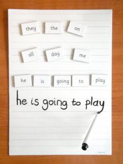 National Literacy Strategy Magnetic Words and Board for Reception Year Key Stage 1