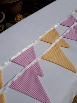 Hand Made Gingham Bunting 1.50 per flag