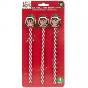 3-piece elf pencil and eraser