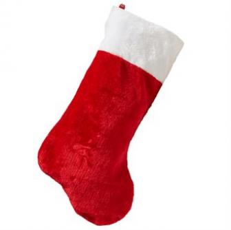 Personalised Jumbo plush Red and White Traditional stocking