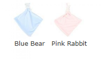 Super Soft Blue Bear or Pink Rabbit Comforter