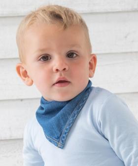 100% Organic cotton denim child bib