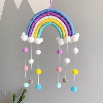 Handmade Woven Rainbow Tapestry Wall Hanging Ornaments
