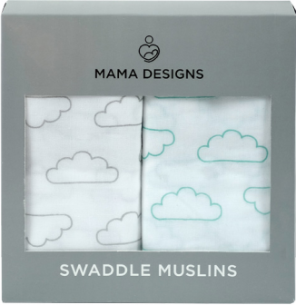 Mama Designs Super Soft 100% Cotton Large Muslin Swaddles
