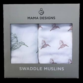 Mama Designs Super Soft 100% Cotton Large Muslin Swaddles