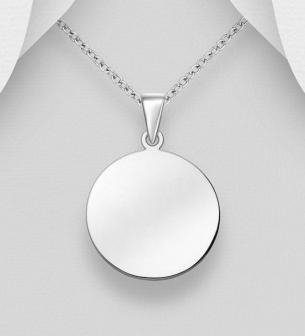 Personalised Sterling Silver Disc for from Xantara Jewellery