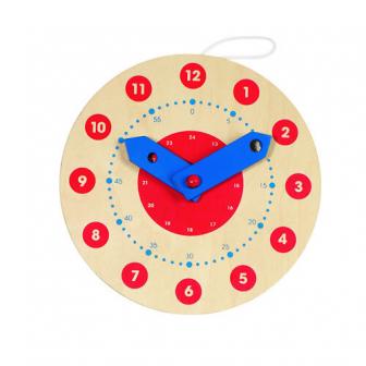 Tell the time, wooden Clock,18cm Diameter