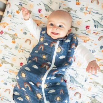 Hello Sunshine Classic Muslin Bedtime Sleeper - 6-12 Mths