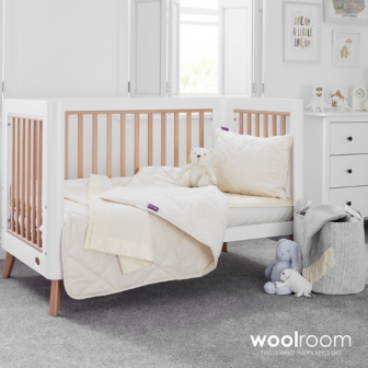 COT SIZE 100% hypoallergenic and natural. Includes mattress protector, duvet and pillow
