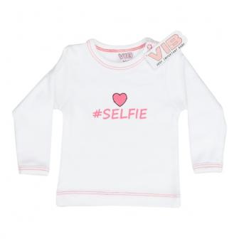 T-Shirt #SELFIE White-Pink