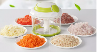 2 in 1 Plastic 1L Manual Pull Food Chopper - Introducing Solids to baby