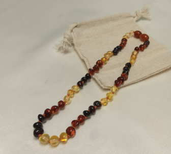33 cm Amber Modern Rainbow Baroque Necklace