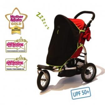 SnoozeShade Original (0-6m) Universal-fit pram/pushchair sun and sleep shade Blocks 99% of UV