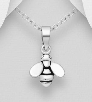 Bee Necklace Sterling Silver